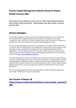 Human Capital Management (HCM) Market Growth, Segmentation, Analysis and Opportunities 2023