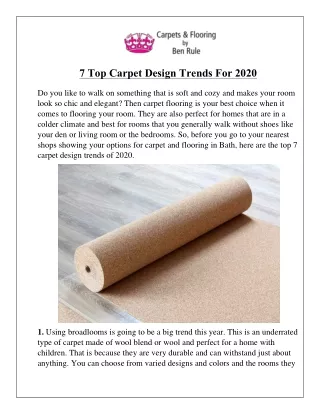 7 Top Carpet Design Trends For 2020