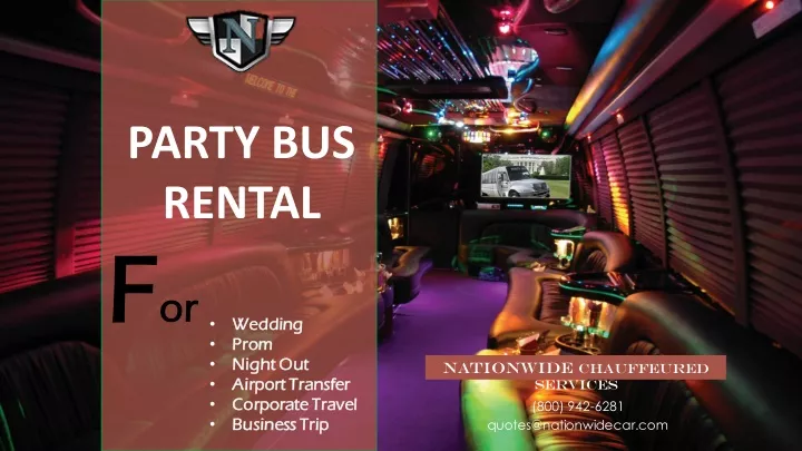party bus rental f f or or