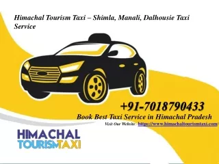 Shimla, Manali, Dalhousie Taxi Service - Himachal Tourism Taxi