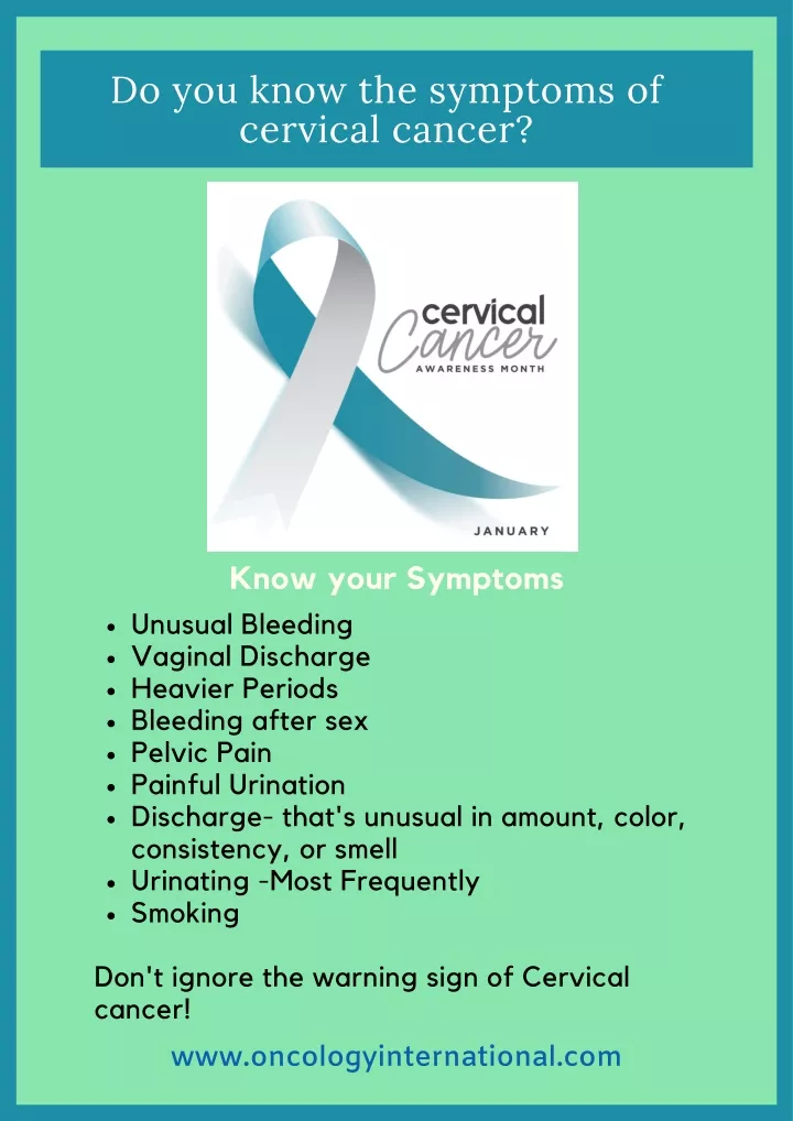 do you know the symptoms of cervical cancer