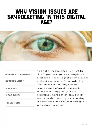 Healing The Eye: Why Vision Issues are Skyrocketing in this Digital Age?