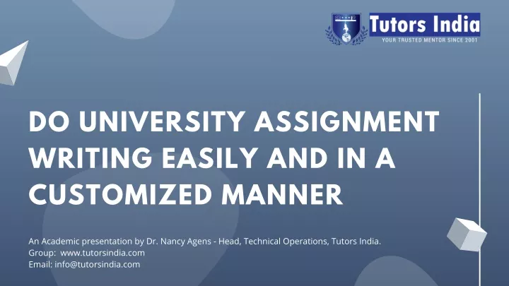 do university assignment writing easily