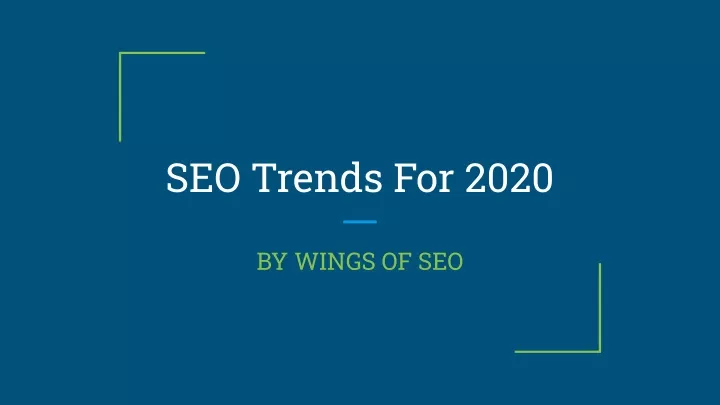 seo trends for 2020