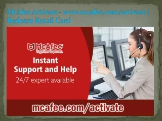 McAfee Activate - www.mcafee.com/activate | Redeem Retail Card