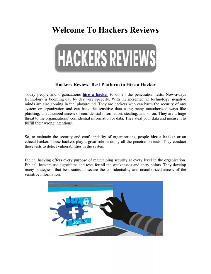 welcome to hackers reviews