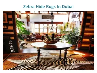 Zebra Hide Rugs In Dubai