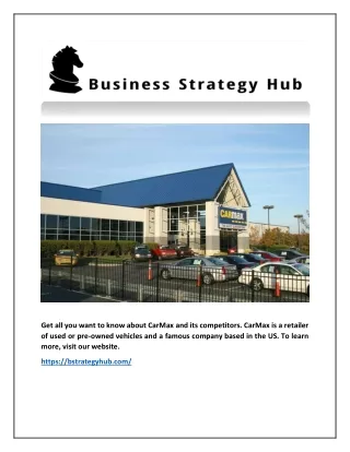 Carmax Competitors - Bstrategyhub.com