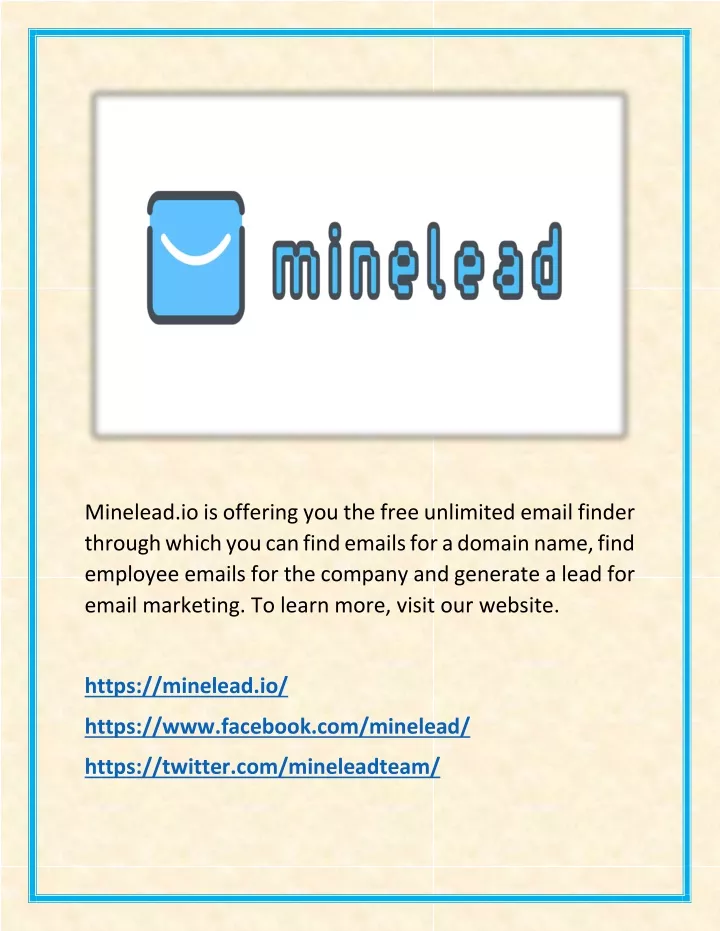 minelead io is offering you the free unlimited