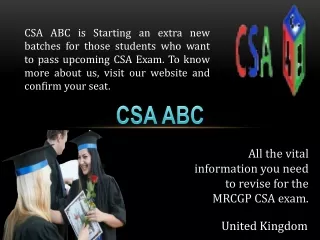 MRCGP CSA exam - CSA ABC