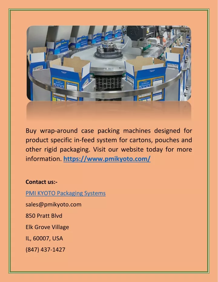 buy wrap around case packing machines designed