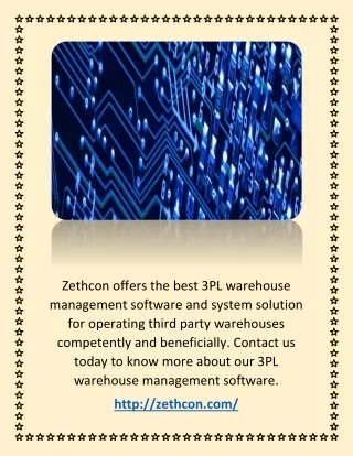 Zethcon Corporation - 3PL WMS