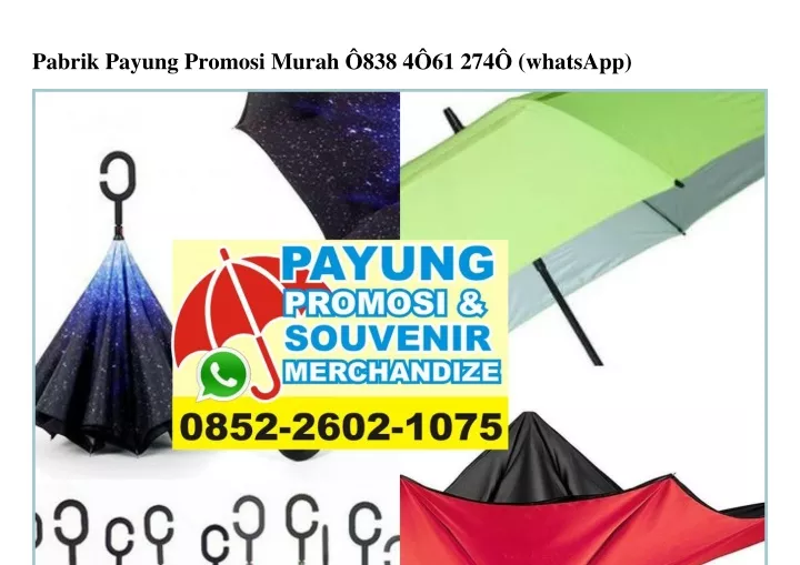 pabrik payung promosi murah 838 4 61 274 whatsapp