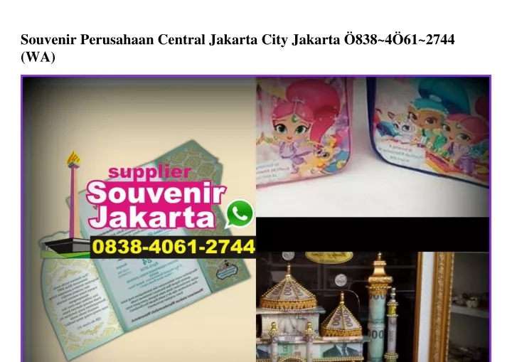 souvenir perusahaan central jakarta city jakarta