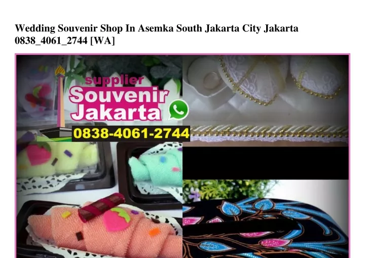 wedding souvenir shop in asemka south jakarta