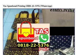 Tas Spunbond Printing 0818·22·5376 [WA]