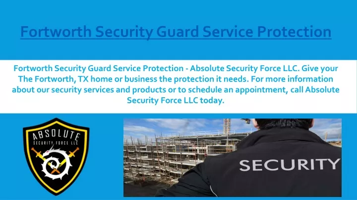 fortworth security guard service protection