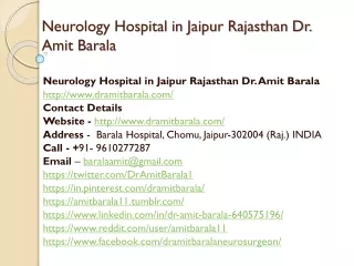 Neurology Hospital in Jaipur Rajasthan Dr. Amit Barala