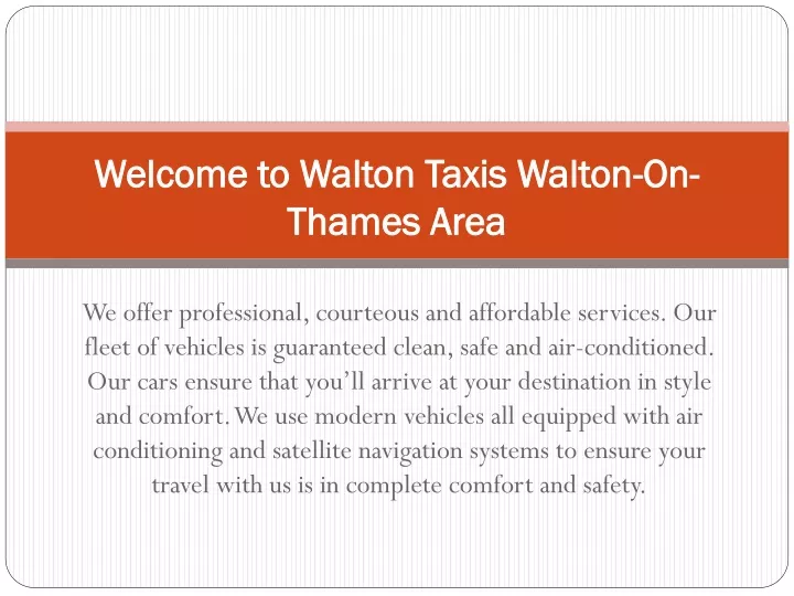 welcome to walton taxis walton on thames area