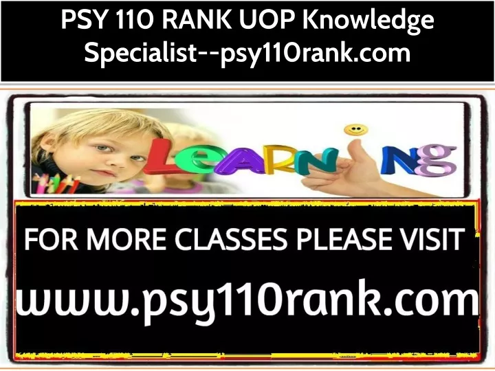 psy 110 rank uop knowledge specialist psy110rank