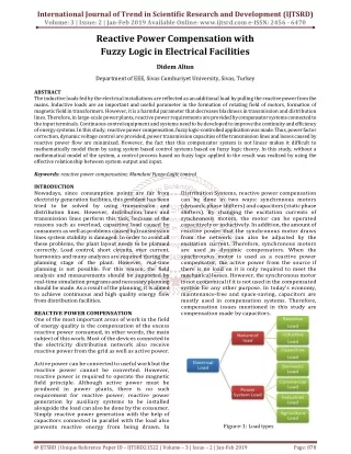 Reactive Power Compensation with Fuzzy Logic in Electrical Facilities