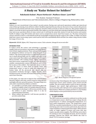 A Study on "Radar Helmet for Soldiers"