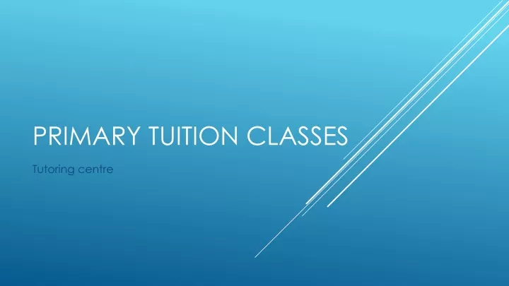 primary tuition classes