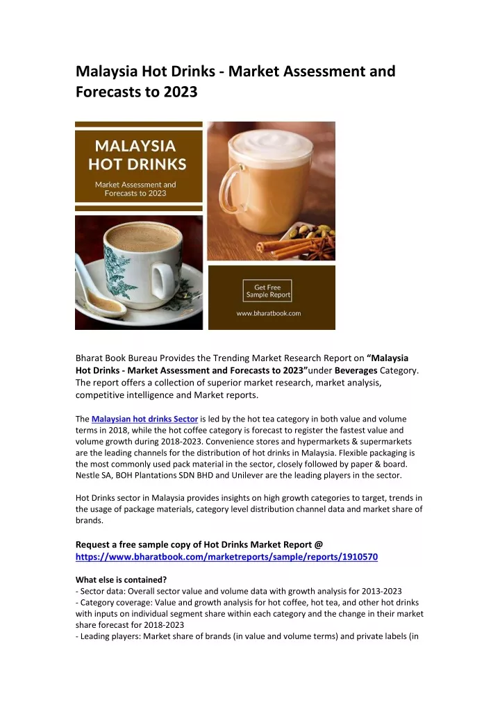 malaysia hot drinks market assessment
