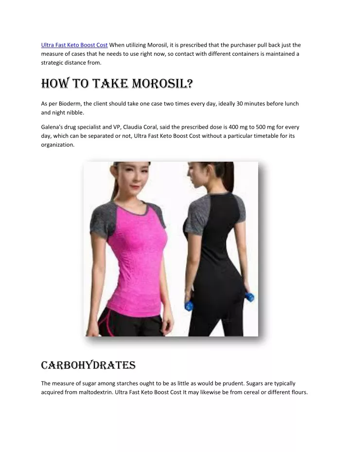 ultra fast keto boost cost when utilizing morosil