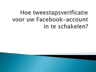 hoe tweestapsverificatie voor uw facebook account in te schakelen