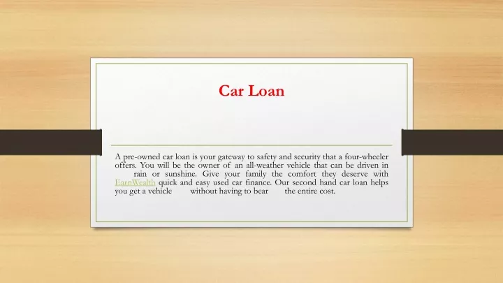 car loan