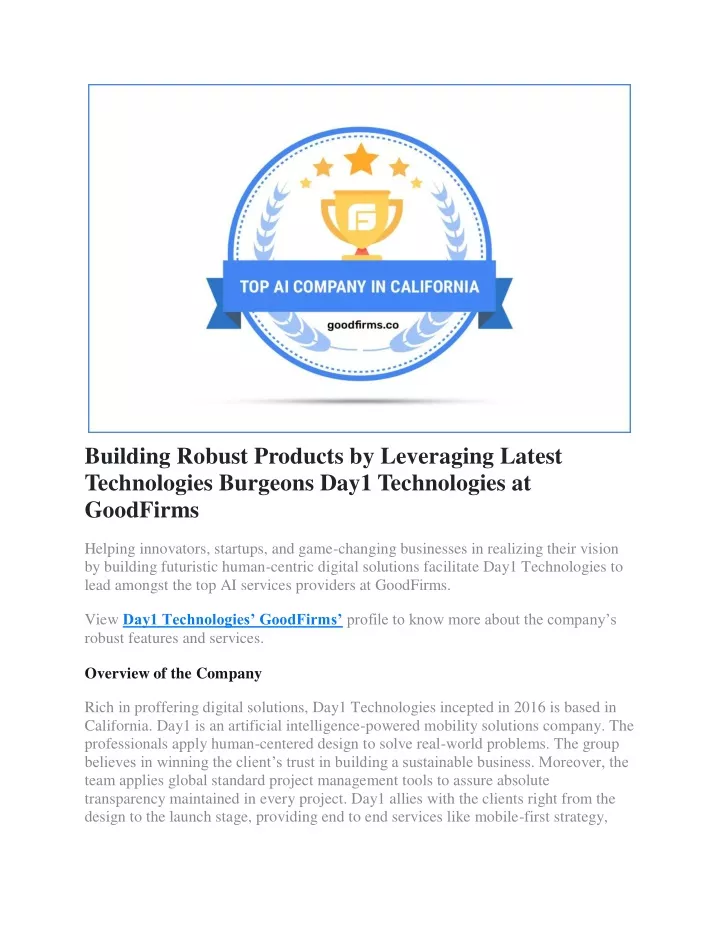 building robust products by leveraging latest