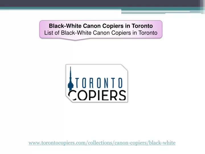 black white canon copiers in toronto list