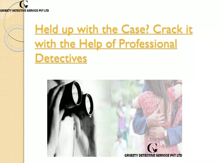 held up with the case crack it with the help of professional detectives