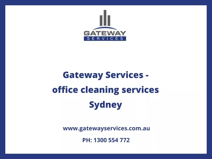 gateway services office cleaning services sydney