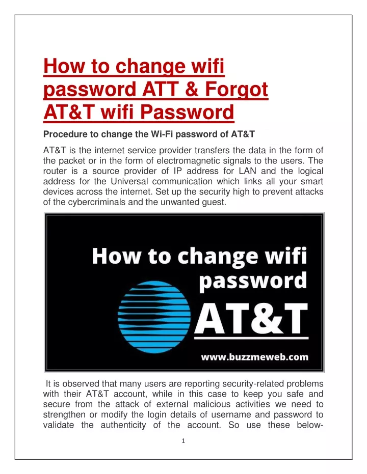 how to change wifi password att forgot at t wifi