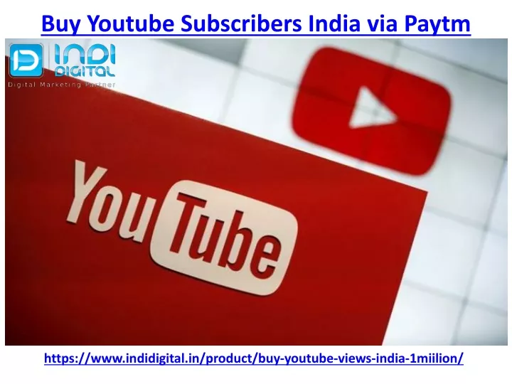 buy youtube subscribers india via paytm
