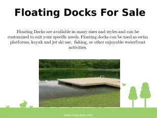 Floating Docks For Sale