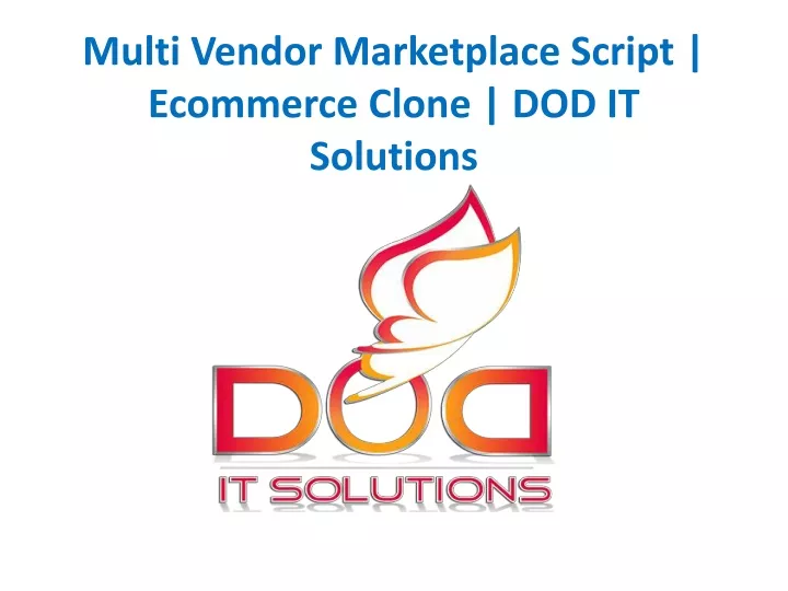 multi vendor marketplace script ecommerce clone dod it solutions