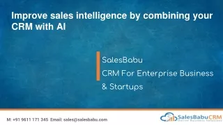 Improve sales intelligence by combining your CRM with AI
