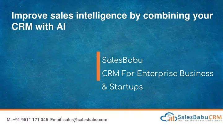 improve sales intelligence by combining your