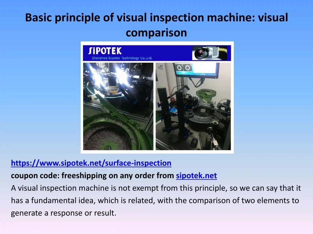 Visual Inspection Slideshare PPT - Basic principle of visual inspection machine: visual comparison ...