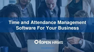 Time and Attendance Management Software For Your Business