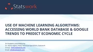 Use of Machine Learning Algorithms: Accessing World Bank Database & Google Trends to Predict Economic Cycle - Statswork