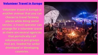 Volunteer travel in Europe – the power that keeps your mind at peace