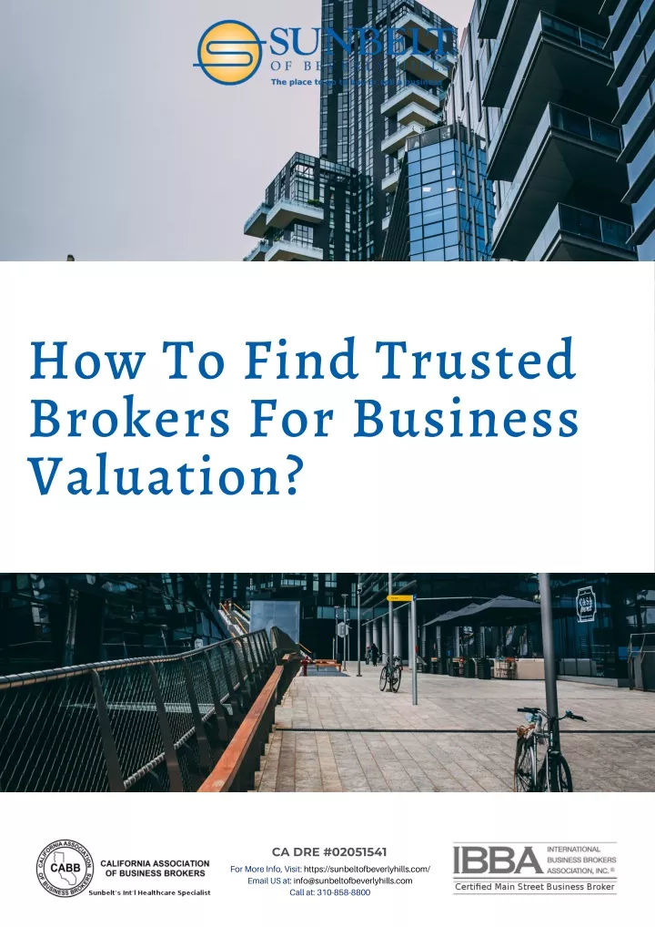 how to find trusted brokers for business valuation