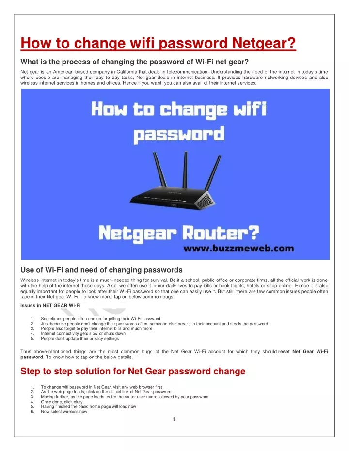 how to change wifi password netgear