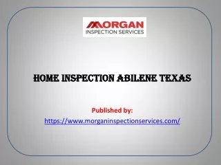 Home inspection Abilene Texas