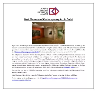 Best Museum of Contemporary Art in Delhi