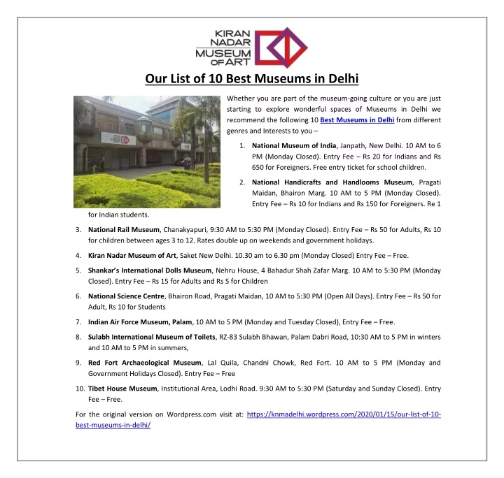 our list of 10 best museums in delhi